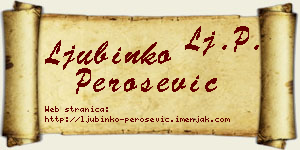 Ljubinko Perošević vizit kartica
